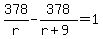 378%2Fr-378%2F%28r%2B9%29=1