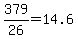 379%2F26=14.6