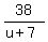 38%2F%28u%2B7%29