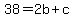 38+=+2b+%2B+c