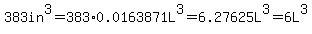 383in%5E3=383%2A0.0163871L%5E3=6.27625L%5E3=6L%5E3