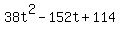 38t%5E2+-+152t+%2B+114