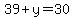 39%2By=30