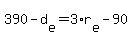 390+-+d%5Be%5D+=+3%2Ar%5Be%5D+-+90