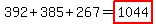 392%2B385%2B267=highlight%281044%29