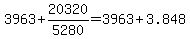 3963+%2B+20320%2F5280+=+3963+%2B+3.848
