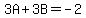 3A%2B3B=-2