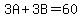 3A%2B3B=60