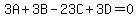 3A%2B3B-23C%2B3D=0