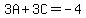 3A%2B3C=-4