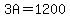 3A=1200