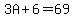 3A+%2B+6+=+69
