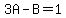 3A-B=1
