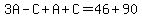 3A-C%2BA%2BC=46%2B90
