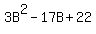3B%5E2+-+17B+%2B+22