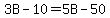 3B+-+10+=+5B+-+50