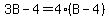 3B-4=4%28B-4%29