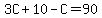 3C%2B10-C=90
