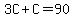3C%2BC=90
