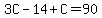 3C-14%2BC=90