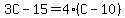 3C-15=4%28C-10%29
