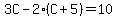 3C-2%28C%2B5%29=10