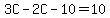 3C-2C-10=10