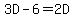 3D-6=2D