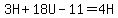 3H%2B18U-11=4H