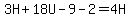 3H%2B18U-9-2=4H