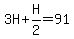 3H%2BH%2F2=91