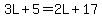 3L%2B5=2L%2B17