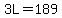3L=189