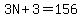 3N%2B3=156