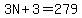 3N%2B3=279