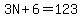 3N%2B6=123