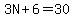 3N%2B6=30