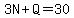 3N%2BQ=30