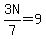 3N%2F7+=+9