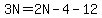 3N=2N-4-12