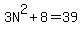 3N%5E2%2B8=39