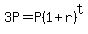 3P=P%281%2Br%29%5Et