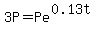 3P=Pe%5E%280.13t%29