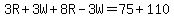 \"3R%2B3W%2B8R-3W=75%2B110\"