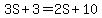 3S%2B3=2S%2B10