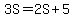 3S=2S%2B5