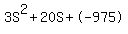 3S%5E2%2B20S%2B-975