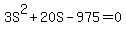 3S%5E2%2B20S-975=0
