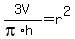 3V%2F%28pi%2Ah%29+=+r%5E2