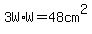 3W%2AW=48cm%5E2